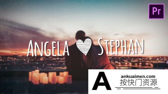 [相册AE模板]情侣爱情婚礼照片相册回忆片头AE模板- Lovely Photo Slides