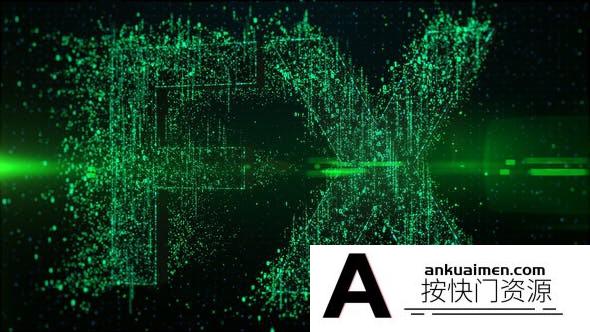 [logo模板]科技感粒子文字Logo动画AE模板- Particle Technology Logo Stardust