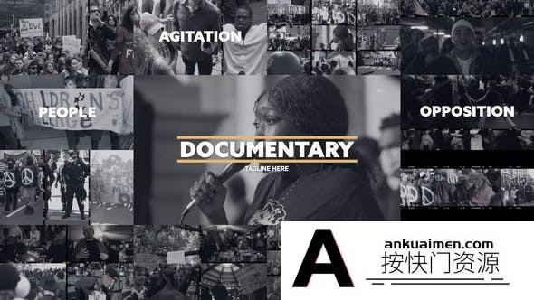 [栏目包装]新闻纪实视频包装片头AE模板- Documentary News