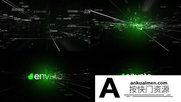 [logo模板]科技感文字汇聚Logo动画AE模板- Simple Digital Logo 2023