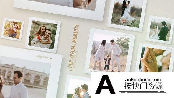 [相册AE模板]清新回忆拍立得照片相册片头AE模板- Best Moments Photo Gallery Slideshow