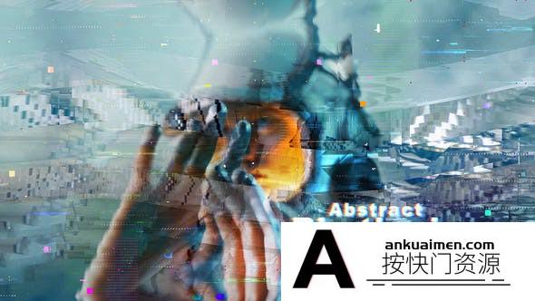[开场片头]信号损坏遮罩转场视频片头AE模板- Abstract Rhythmic Opener