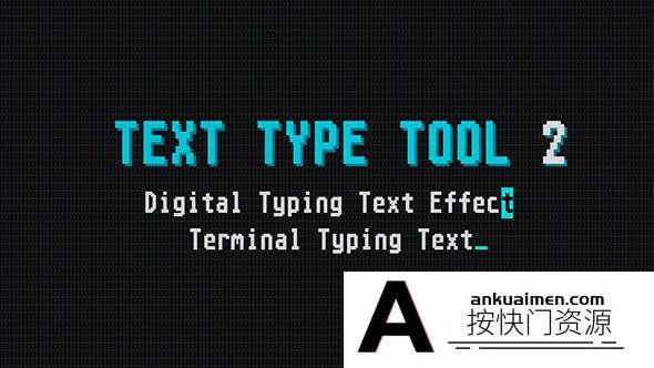 [创意特效]电脑打字动画效果AE模板- Text Type Tool 2