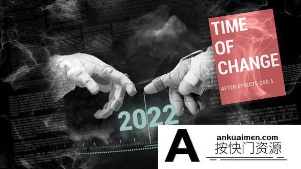 [宣传推广]时间线文字图片介绍片头AE模板- Time Of Change