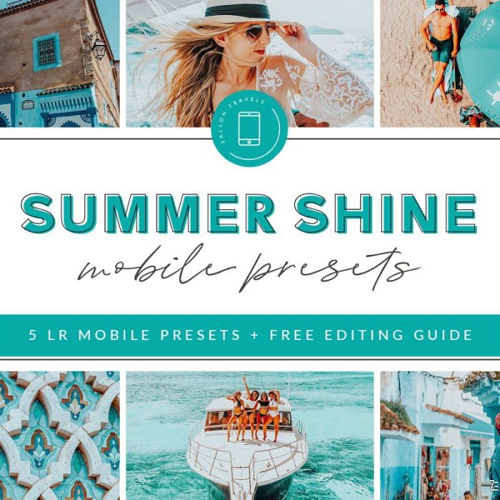 [旅拍LR预设]Insta流行风夏季蓝绿色调旅拍人像Lightroom预设+手机版le预设