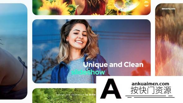 [相册AE模板]视频分屏幻灯片展示开场AE模板- Slideshow Opener