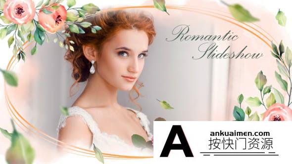 [婚礼AE模板]浪漫婚礼照片开场AE模板- Romantic Wedding Slideshow