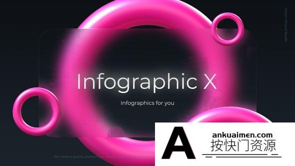 [三维AE模板]三维展示信息数据动画AE模板- Infographic X