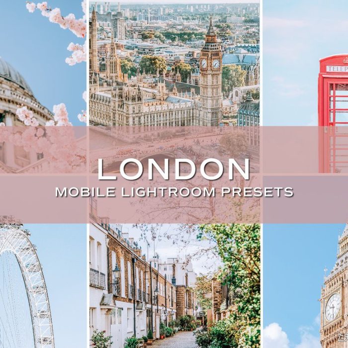 [旅拍LR预设]伦敦春季人文旅拍Lightroom预设/手机APP预设 London Lightroom Presets