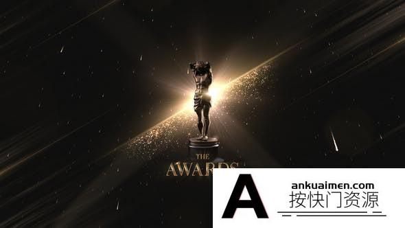 [栏目包装]金色粒子奢华颁奖典礼包装片头AE模板- The Awards