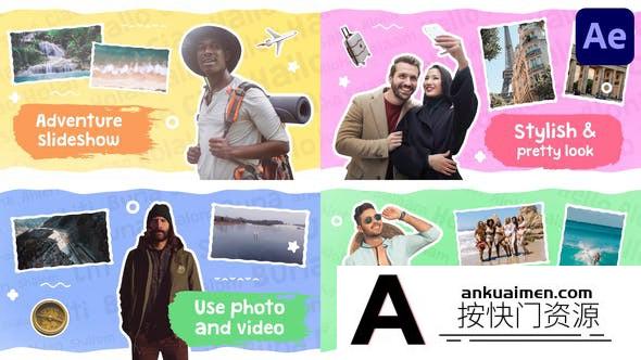 [相册AE模板]旅游照片相册定格片头AE模板- Travel Opener