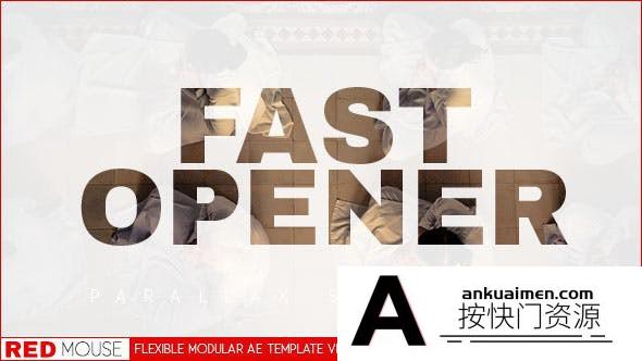 [开场片头]文字图片切换快闪片头AE模板- Stomp Opener