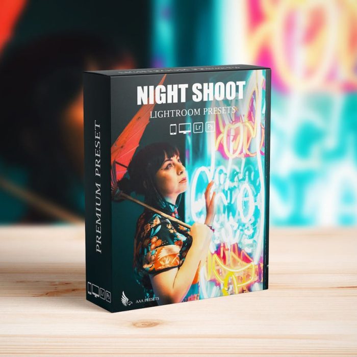 [胶片LR预设]港风电影街拍夜景人像Lightroom预设 Night Lightroom Presets