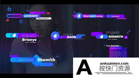 [文字标题]人名字幕条文字标题动画AE模板- Creative and Dynamic Lower