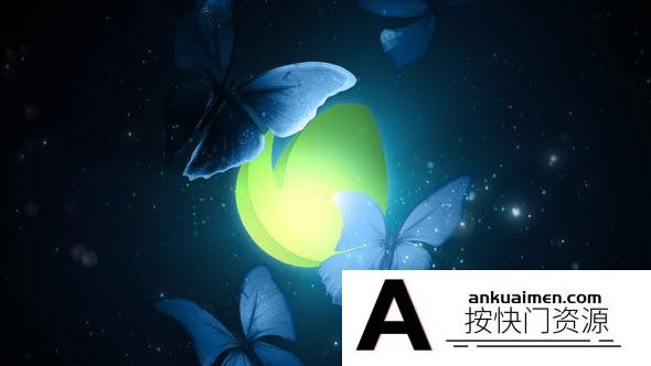 [logo模板]蝴蝶飞舞Logo动画AE模板- Butterflies in the Dark