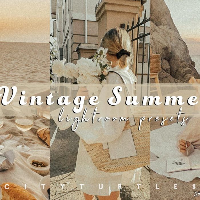 [胶片LR预设]夏季旅拍颗粒胶片人像LR预设›+APP滤镜 Grainy VINTAGE SUMMER Film Presets