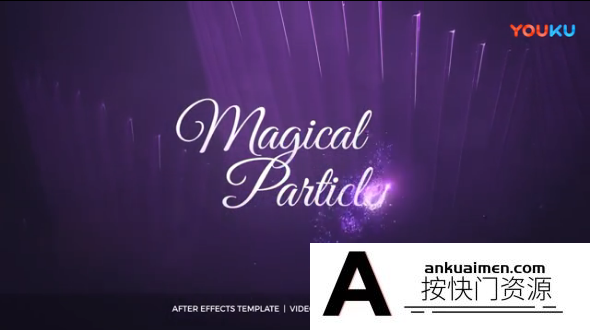 [文字标题]AE模板+脚本：魔法圣诞节粒子文字标题动画 TypeX Magical Parti…