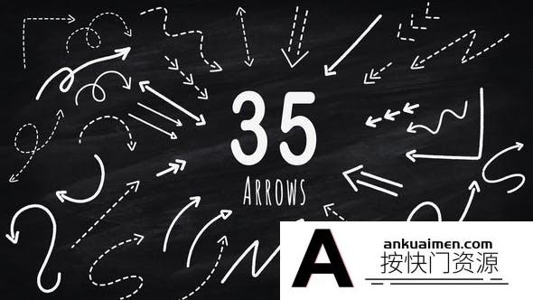 [Premiere预设]PR预设-手绘箭头动画 Hand Drawn Elements Arrows Pack