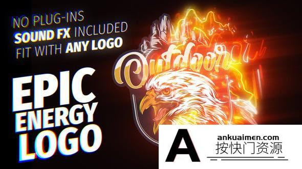 [logo模板]能量描边Logo动画AE模板- Energy Logo Reveal