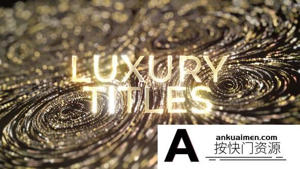 [文字标题]金色粒子奢华标题文字宣传片头AE模板- Modern Luxury Waves