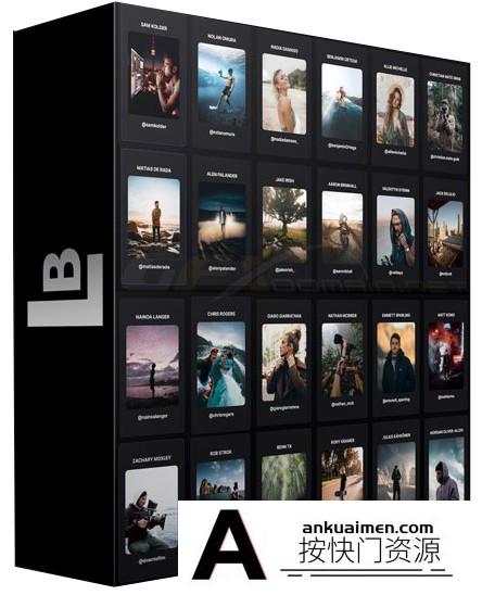 25位INS顶级网红摄影师视频创作者LUTs预设捆绑支持PS/AE/PR/FCPX