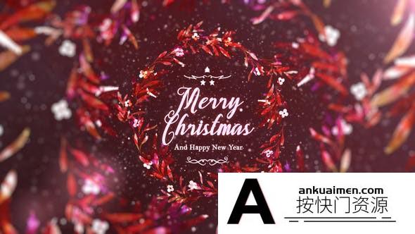 [开场片头]树藤圣诞节粒子文字片头AE模板- Christmas Promo