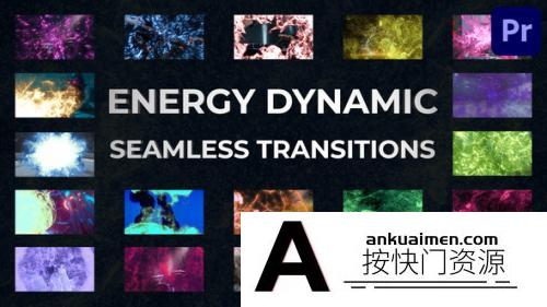 [Premiere转场]PR转场模板-Premiere Pro梦幻般的能量爆炸风格动态过渡模板