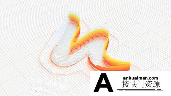 [logo模板]三维素描Logo动画AE模板- Elegant Logo Reveal
