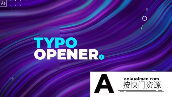 [文字标题]动感时尚文字标题图片排版动画AE模板- Dynamic Typography Opene