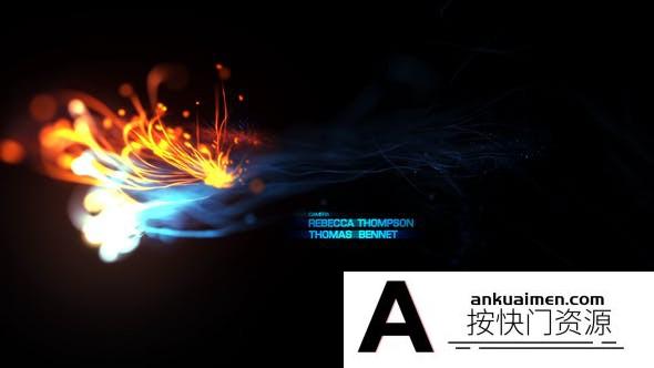 [文字标题]火焰粒子流动文字标题片头AE模板- Fire Opening Titles