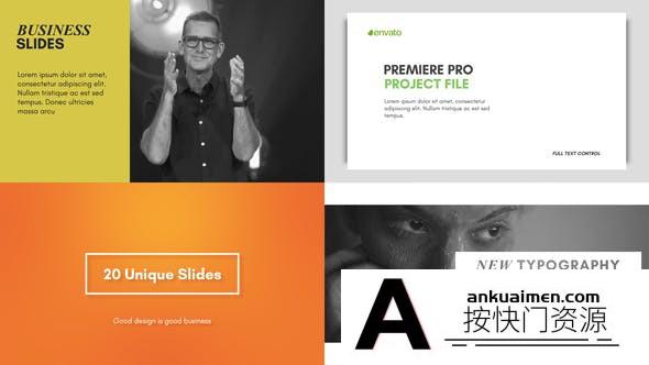 [Premiere预设]PR预设-文字标题幻灯片排版展示动画PR预设 Typography Slides