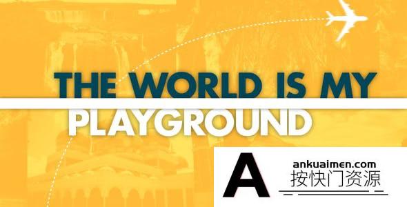 [图片展示]旅游景点照片展示片头AE模板- Simple Travel Slide