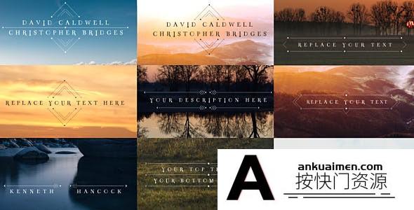 [文字标题]线条文字标题动画AE模板- Light Titles