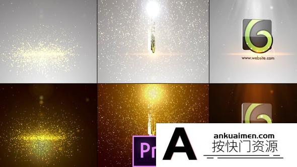[Premiere模板]PR模板-耀眼粒子动画时尚品牌标志LOGO片头模板 Elegant Glitters Logo