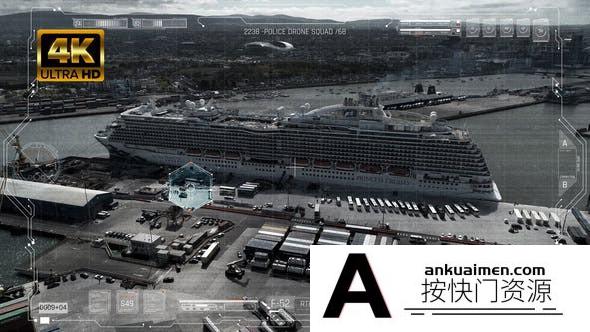 [创意特效]无人机界面UI科技感动画AE模板- Drone Helicopter HUD UI Screens