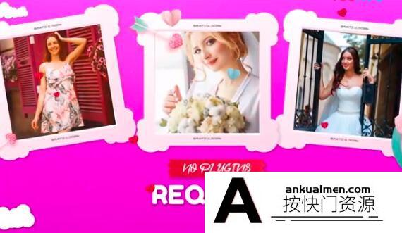 [相册AE模板]爱情浪漫照片相册片头AE模板- Romantic Slideshow