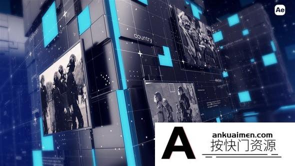 [三维AE模板]三维新闻包装片头AE模板- Information News