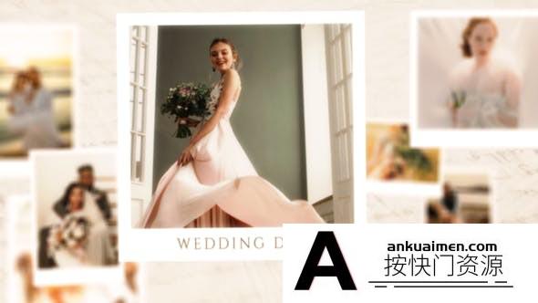 [婚礼AE模板]美好婚礼照片相册片头AE模板- Wedding Slideshow
