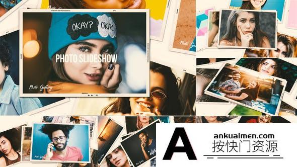 [相册AE模板]拍立得回忆照片相册片头AE模板- Photo Slideshow