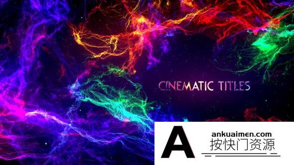[文字标题]AE模板-粒子背景文字标题片头AE模板 Space Nebula Titles