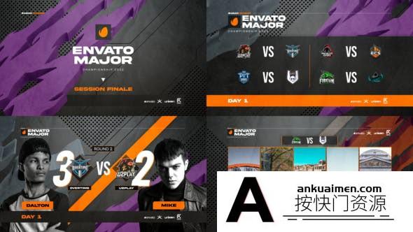 [栏目包装]AE模板-电竞游戏栏目包装动画AE模板下载 Gaming Ready Pack