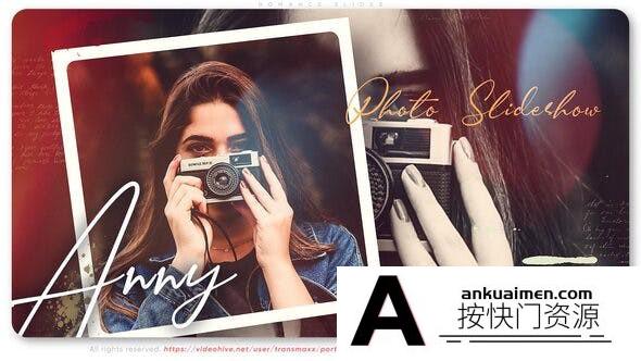 [相册AE模板]浪漫回忆照片相册片头AE模板- Romance Slides