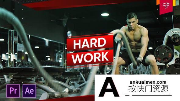 [Premiere模板]PR模板-体育运动宣传片健身房宣传视频模板 Gym & Workout Intro