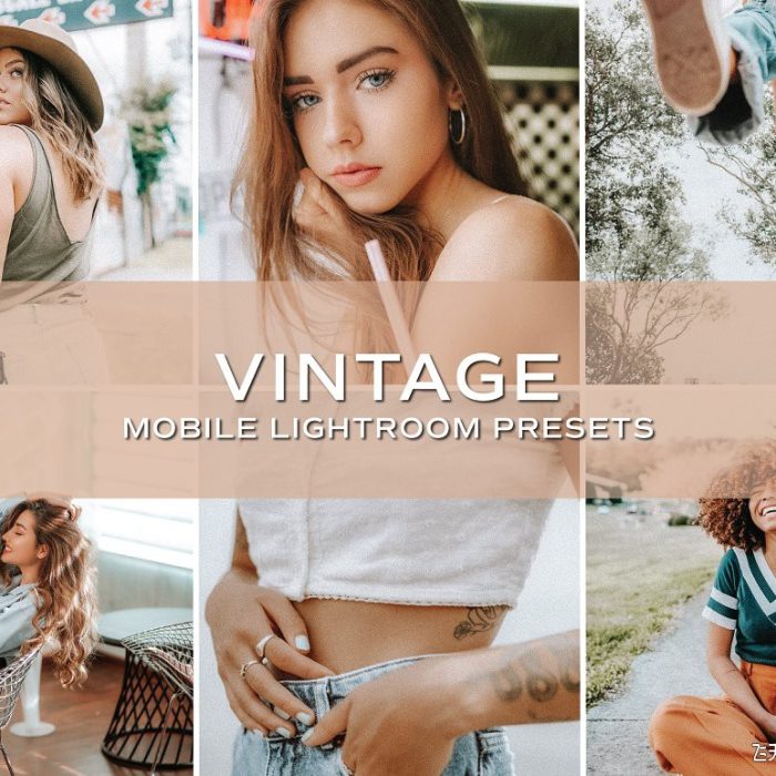 [人像LR预设]时尚复古人像电影胶片Lightroom预设/手机APP调色滤镜 Vintage Lightroom Presets