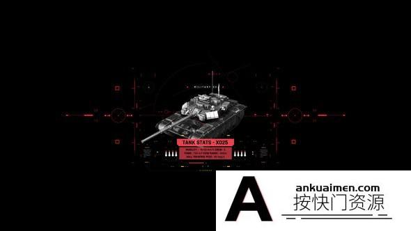 [HUD模板]科技感HUD军事元素包装动画AE模板- Cyberpunk Military