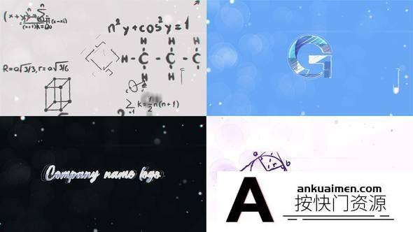 [logo模板]数学公式教育Logo动画AE模板- Education Logo Reveal