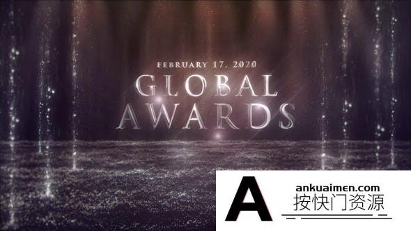 [开场片头]粒子飘动背景颁奖典礼片头AE模板- Global Awards Ceremony