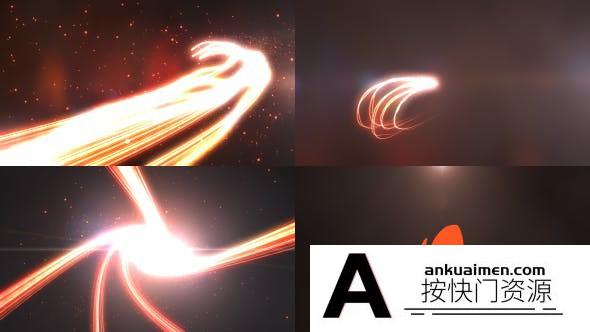 [logo模板]粒子光线拖尾Logo动画AE模板- Light Trail Logo