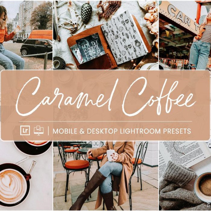 [人像LR预设]焦糖咖啡色调LR预设+移动APP预设 Lightroom Presets Caramal Coffee