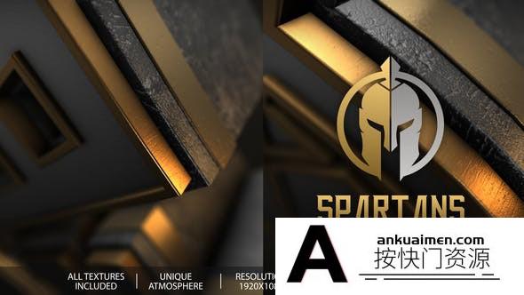 [logo模板]E3D三维文字Logo动画AE模板- Epic Power And Elegant Gold Logo